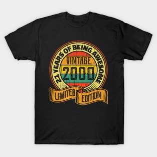 21 years of being awesome vintage 2000 Limited edition T-Shirt